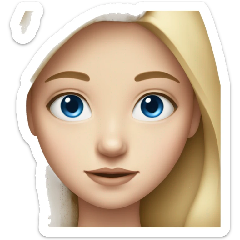 close-up portrait of girl with blue eyes sticker