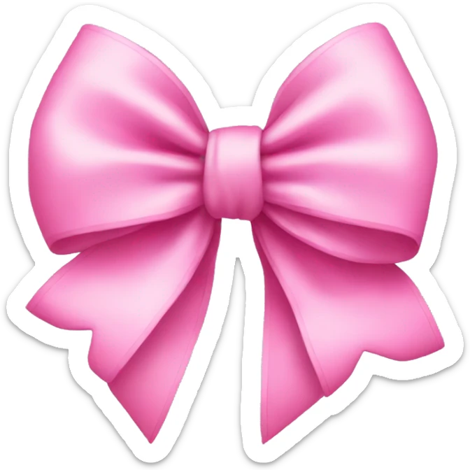 Pink bow sticker