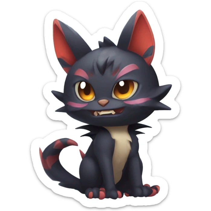  Kawaii Edgy Cool Beautiful Noivern-Nargacuga-Litten-Bat-Cat full body sticker
