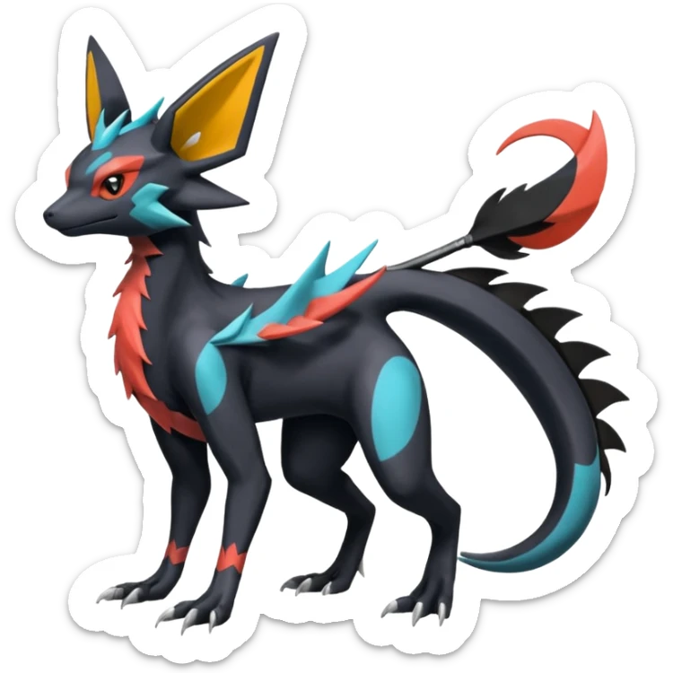 Salandit-Noivern-Nargacuga-Umbreon-Silvally-fusion (full body) sticker