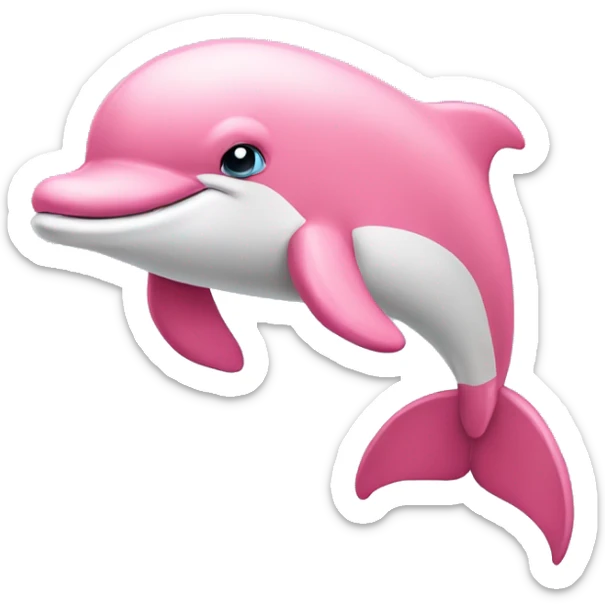 Pink dolphin  sticker