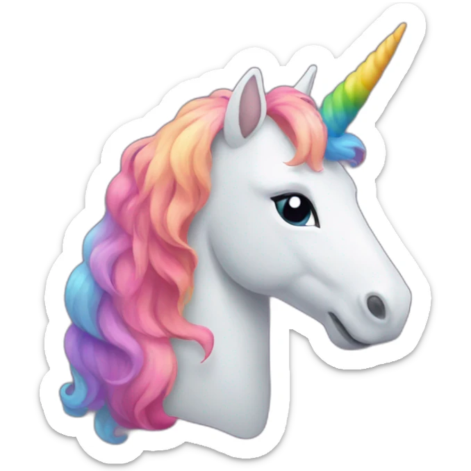 rainbow unicorn sticker