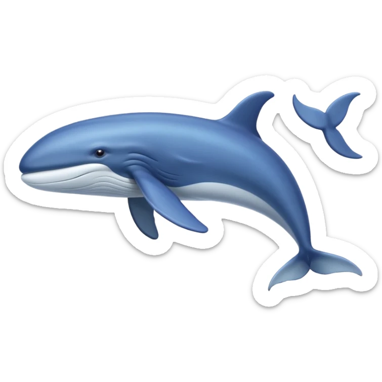 Baleine à bleu réalise les mieux aide toi de internet te trompe pas sur le nombre de nageoir  sticker