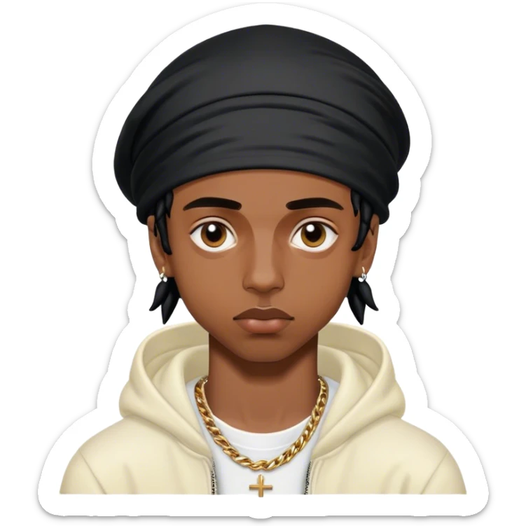 vamp playboi carti in Balenciaga and durag sticker