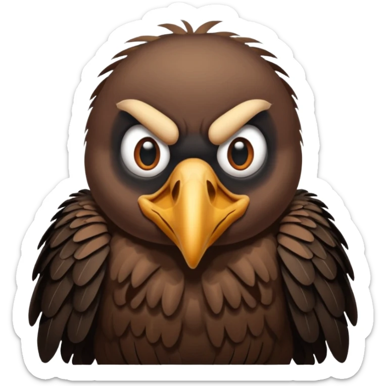 vulture - kind of menacing but in a funny comical way sticker