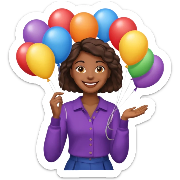 Street Balloon Seller black woman  sticker