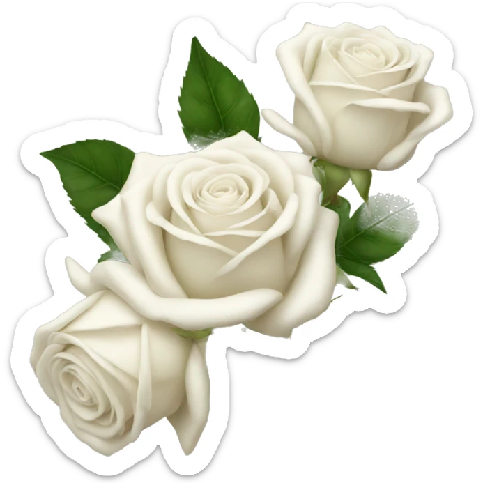 white roses sticker