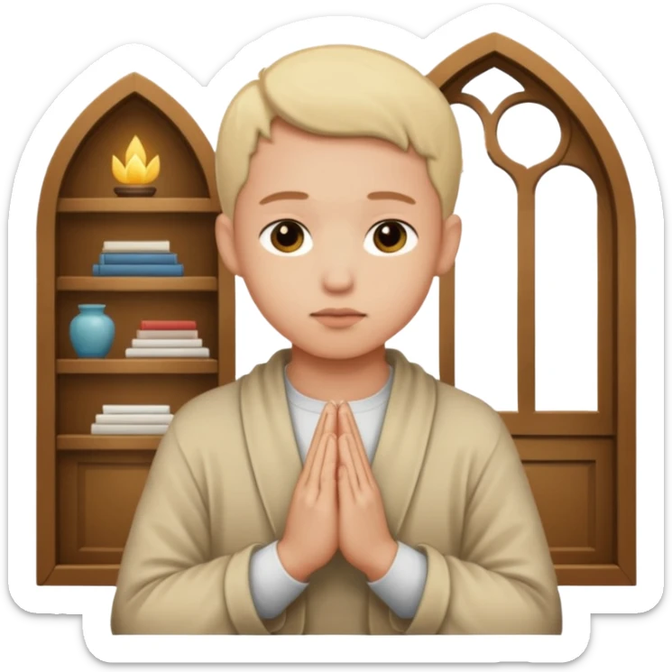 pray to the lord in the peace of our home sticker