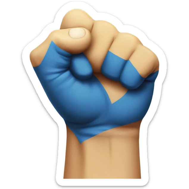 Smiley face raising fists in the air in anger sticker