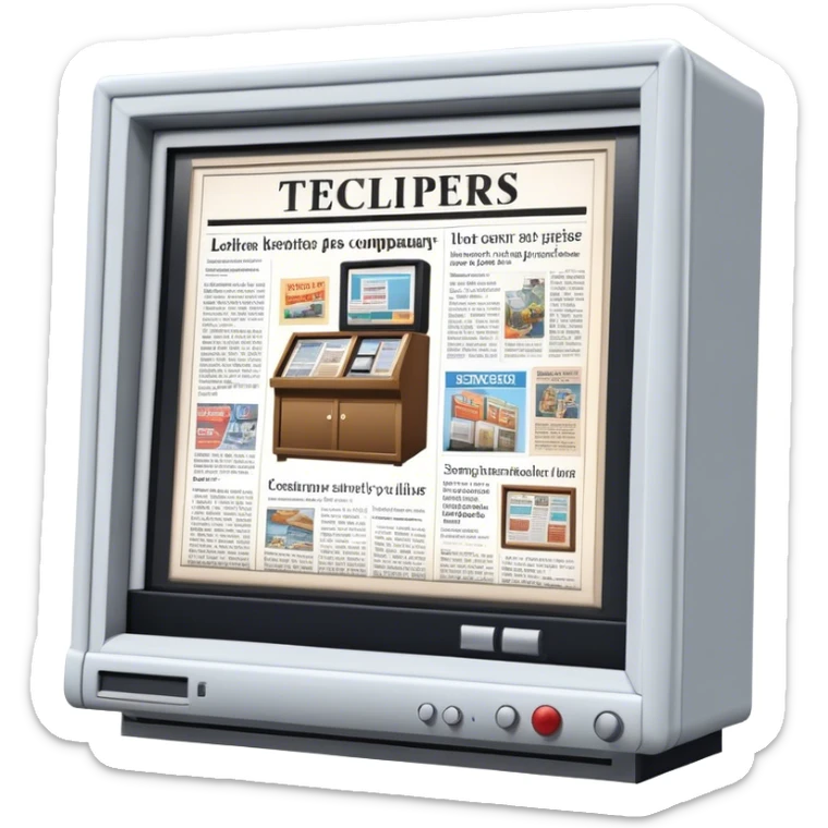 TV and newspapers are writing about our company's news sticker