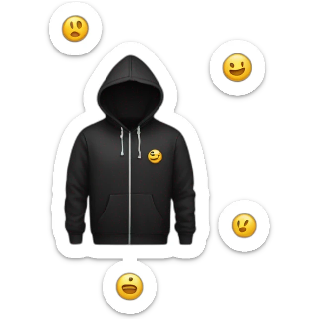 black hoodie with web design in middle, with the words SP5DER across the top right above the web  sticker