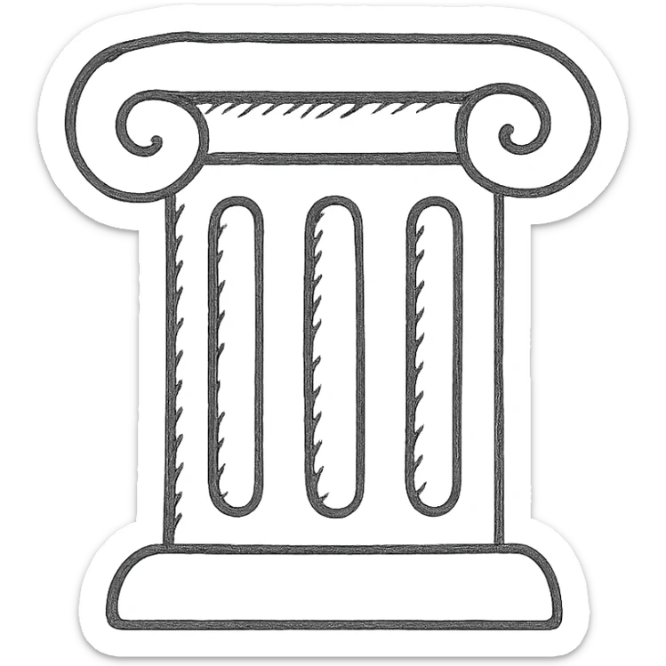 Col as a hand-drawn outlined icon, sketchy lines, no fill, casual approachable feel sticker