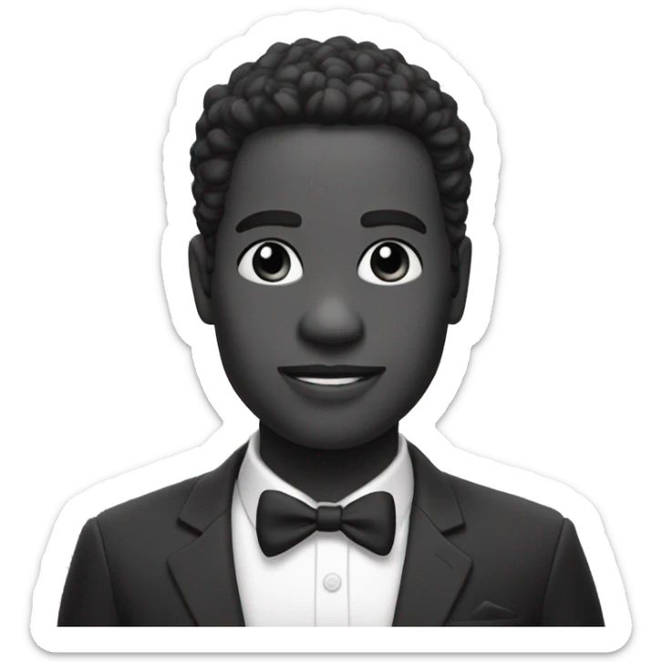 🆎 black and white sticker