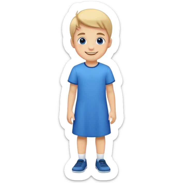 Boy in dress sticker