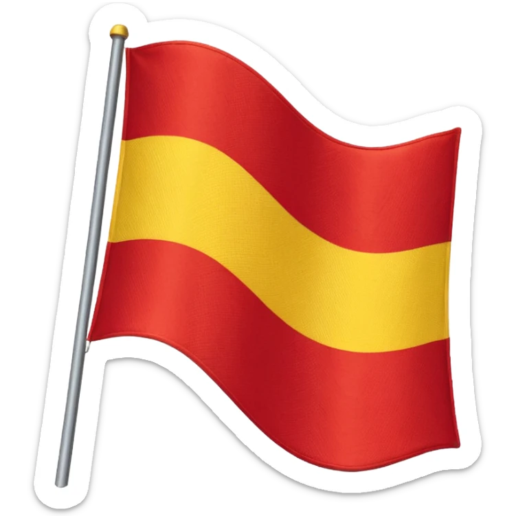 A flag with half yellow and half red without the chinese stars and yellow on top sticker