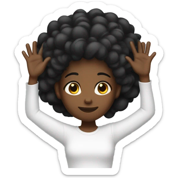oh my goodness with hands on top of head black girl sticker