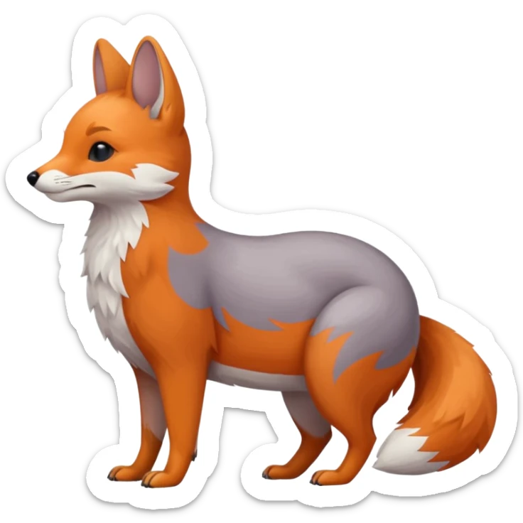 Vulpes Lupus Lagopus Cuniculus Felis Catus, (full body) sticker