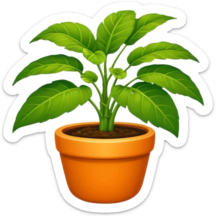Una planta bonita con una masetá de color: FFACC4 sticker