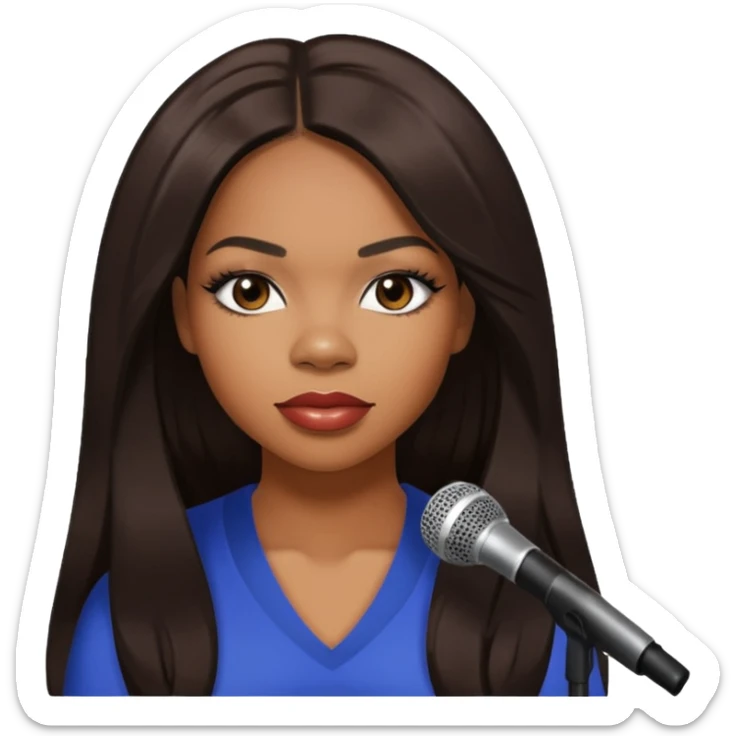 Tenitra Michelle Williams, R&B Singer from Destiny's Child with long dark brown hair, medium dark skin sticker