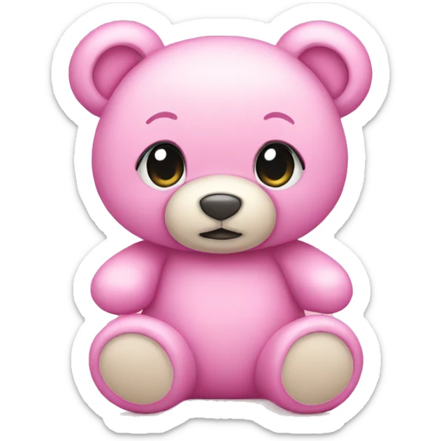 Pink teddy bear  sticker