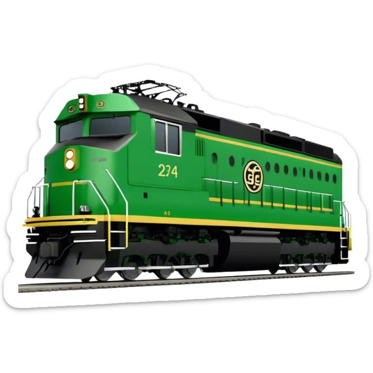 Locomotive (Freight) - GE ES44AC (Model Year: 2021) (Iconic colour: Green and black) sticker