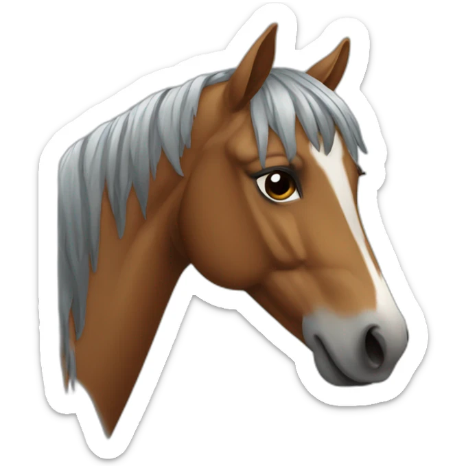 rainy horse sticker