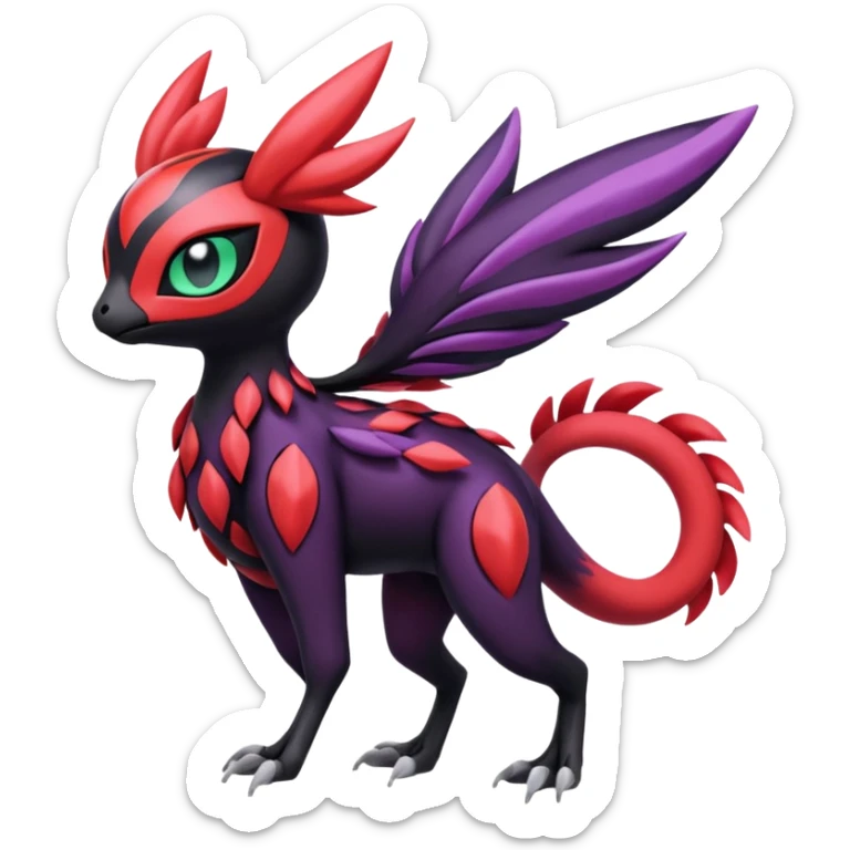 Meloetta-Yveltal-Noibat-Pokémon-Fakémon-fusion-hybrid-creature sticker