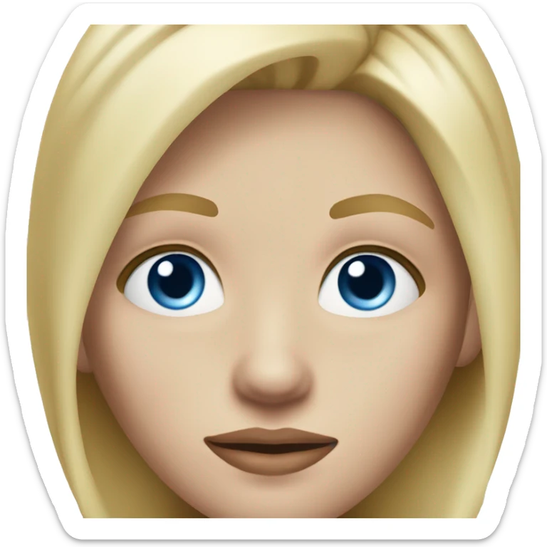 realistic blond teenager with blue eyes and a scar under one eyes sticker