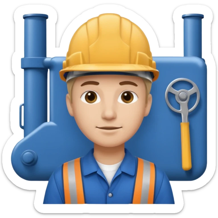 Factory worker sticker