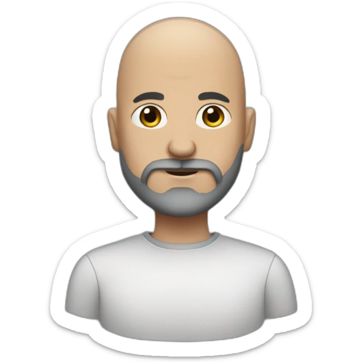 bald man with a gray beard with a thin woman with black hair a little taller sticker