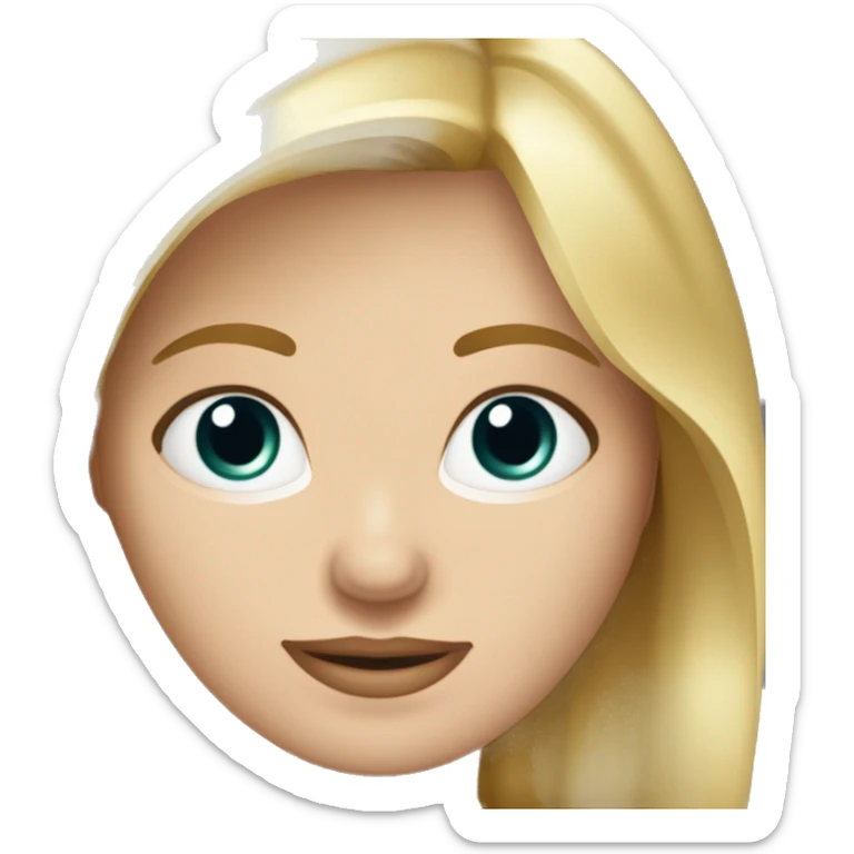 Sandra Pollok długie proste blond włosy, cudna buzia i piękny uśmiech  sticker