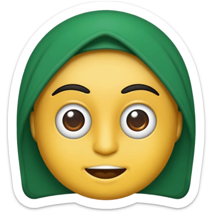 Bursaspor timsağlı bir dikkat çekici emoji beyaz yeşil sticker