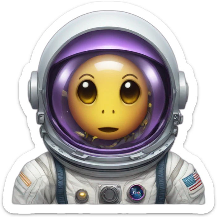 Aesthetic octopus astronaut sticker