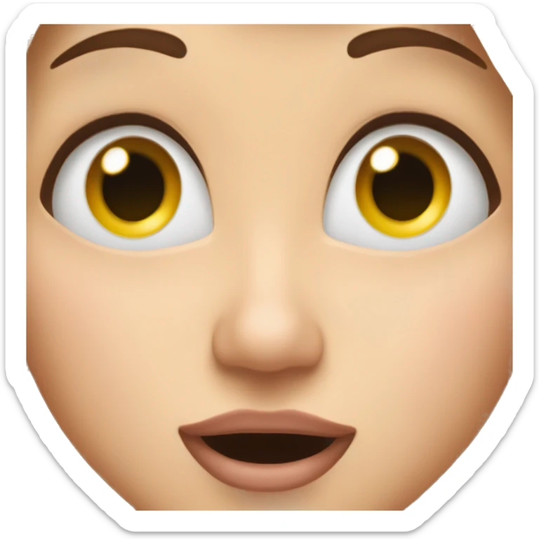 looking in awe at beauty watery eyes and open mouth emoji  sticker