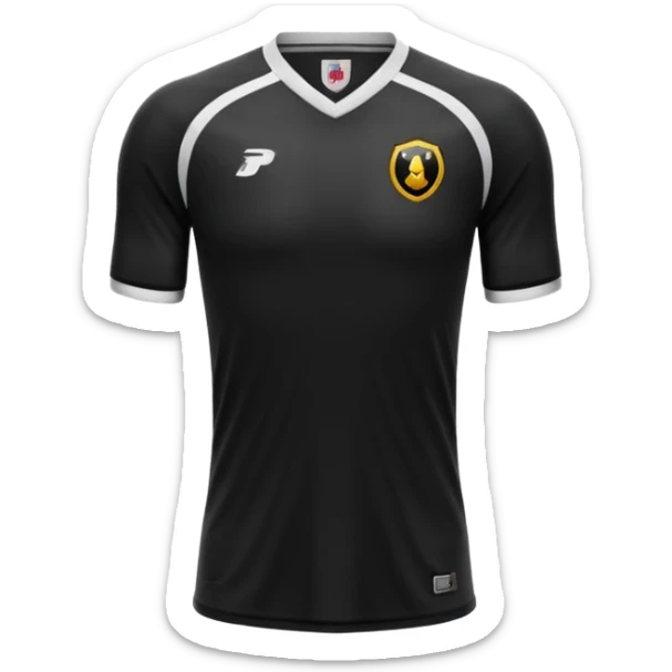 maillot football bande noir sans numéro ni logo sticker