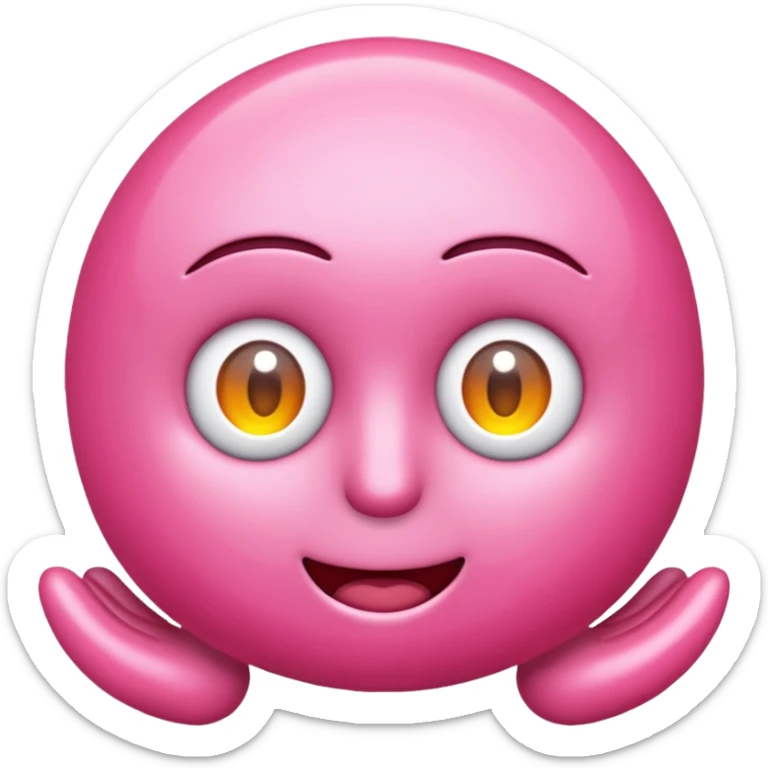 me haces un emoji de alerta en rosa tipo 3d ? te paso el código de color FDD2EF sticker