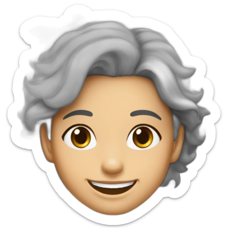 Jimena Lupo mujer hermosa 57 años sonrisa de lobo sticker