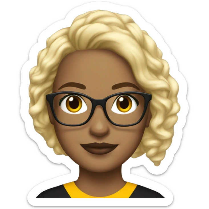 Steelers nfl girl blonde glasses sticker