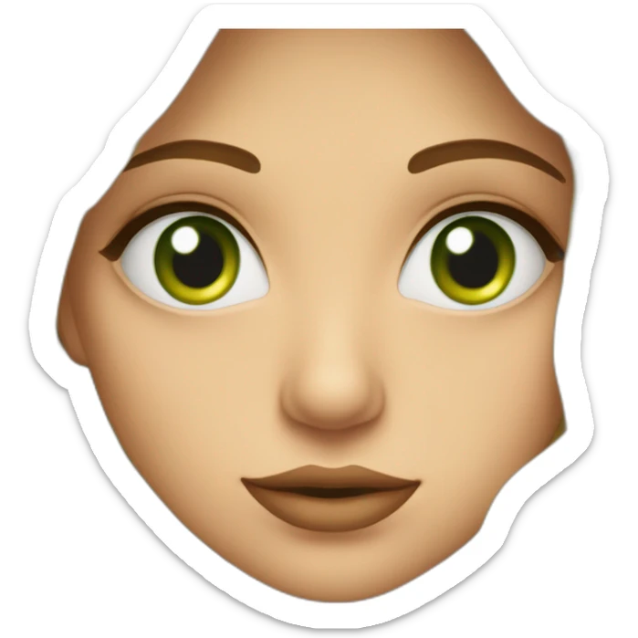 Chica pelo moreno ojos verdes abrazando chica rubia con rizos sticker