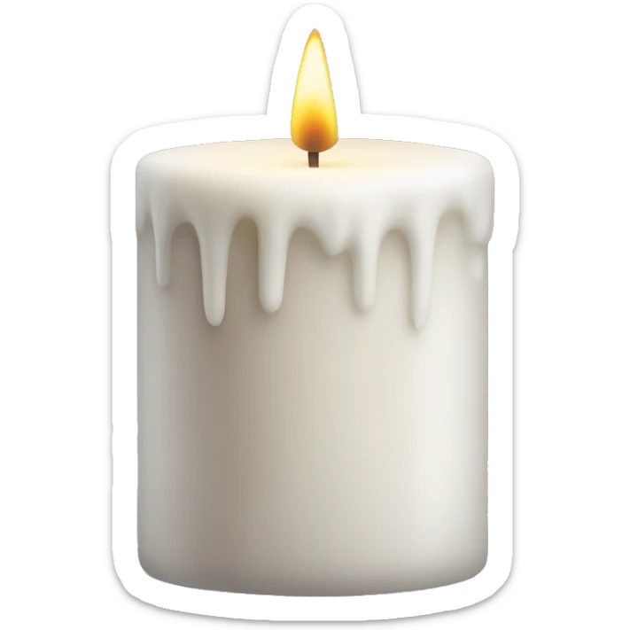 White candle  sticker