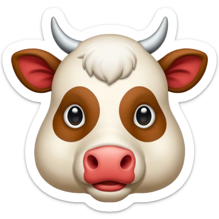 Vaca escocesa de las tierras altas donde no se le ven los ojos sticker