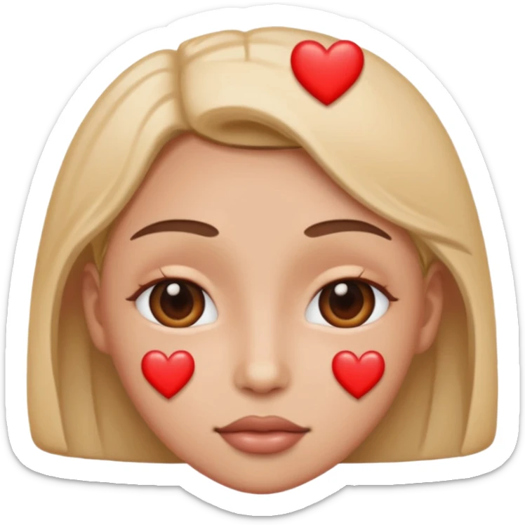 I just need these two emojis to be combined 🙄🥰. Like use this emoji: 🙄 but add the hearts surrounding it like this emoji: 🥰 sticker