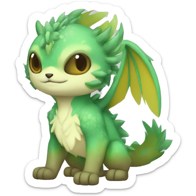 Cute cool fantasy animal hybrid Fakemon full body sticker