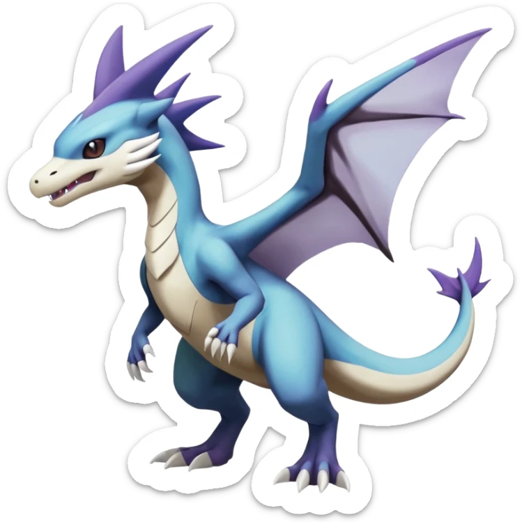 Noivern-Latios-Marowak-Lugia-Fakémon-hybrid-creature (full body)  sticker