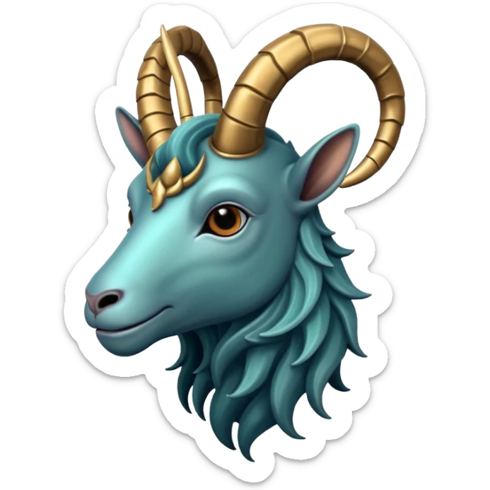 Make a logo for dj with sea goat with a name of Deejay Harris  sticker