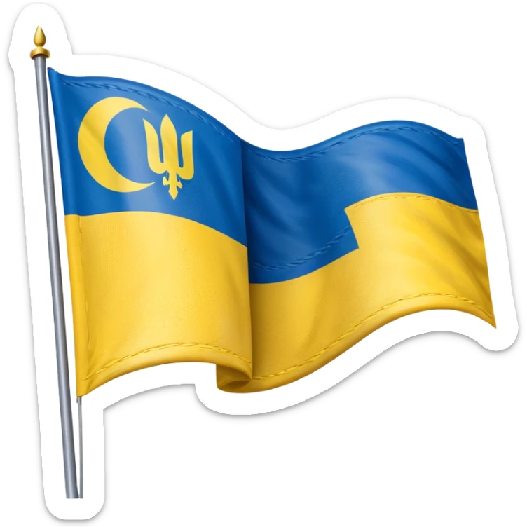 A flag half of it American flag half of it Ukrainian flag sticker