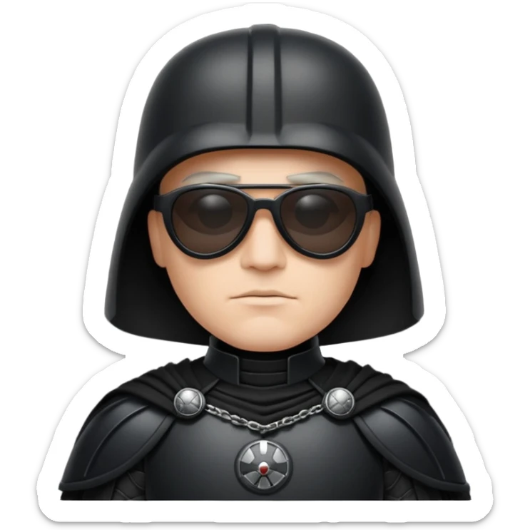 Dark vador Ève-Charlotte des lunnettes noires sticker