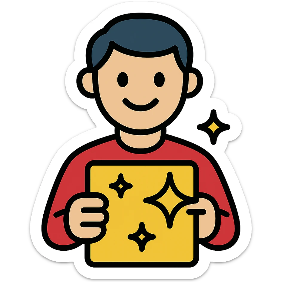 Add sparkles to the gold tablet, color outline style, with no background. sticker