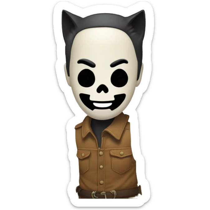 Crea un emoji con el personaje la muerte de la película el gato con botas  sticker