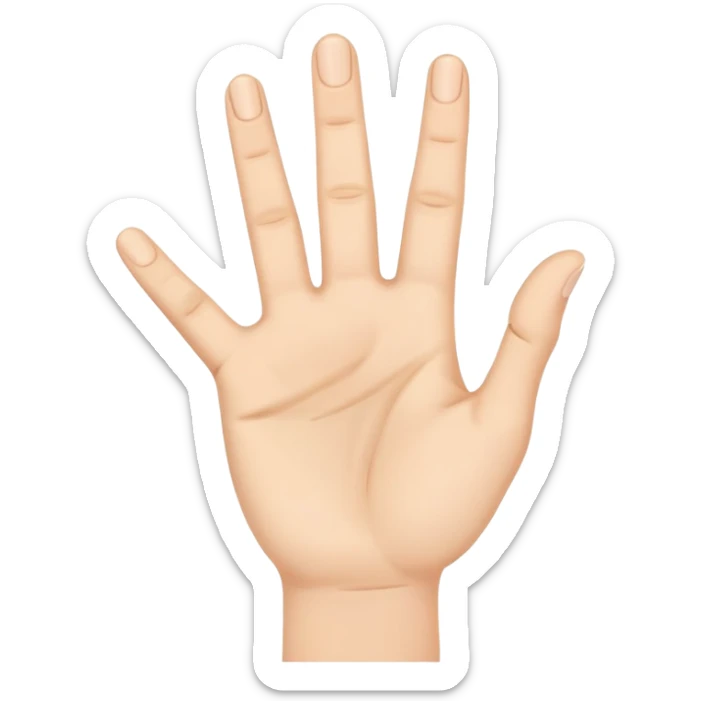Uma mão apontando com o dedo indicador pra palma de outra mão  sticker